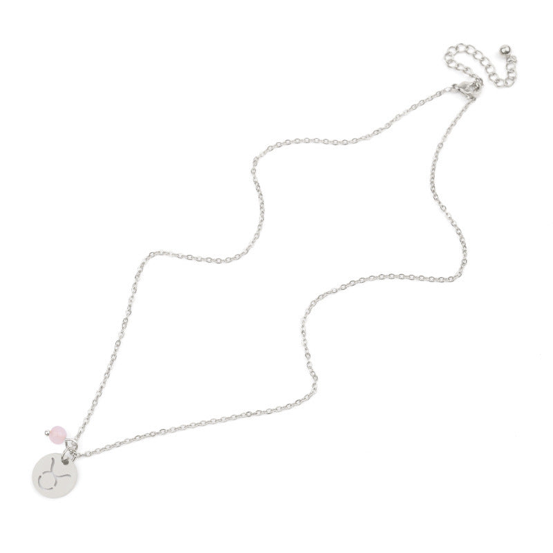 Zodiac Necklace with birth stone