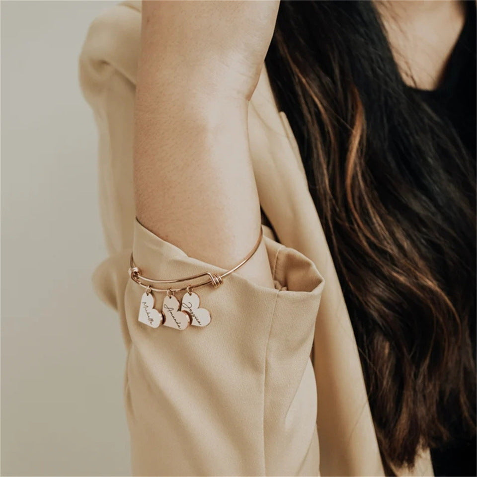 Personalized love bangle