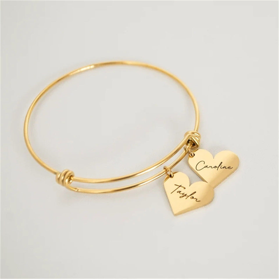 Personalized love bangle