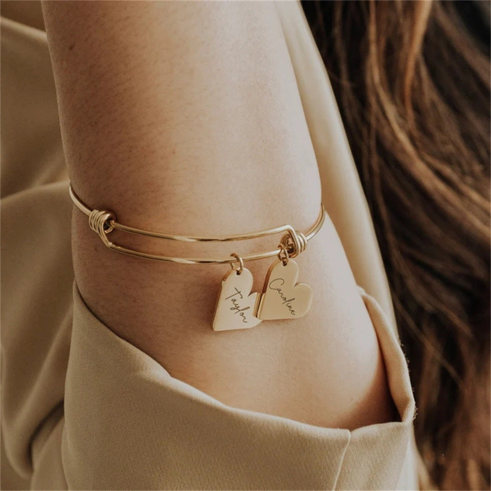Personalized love bangle