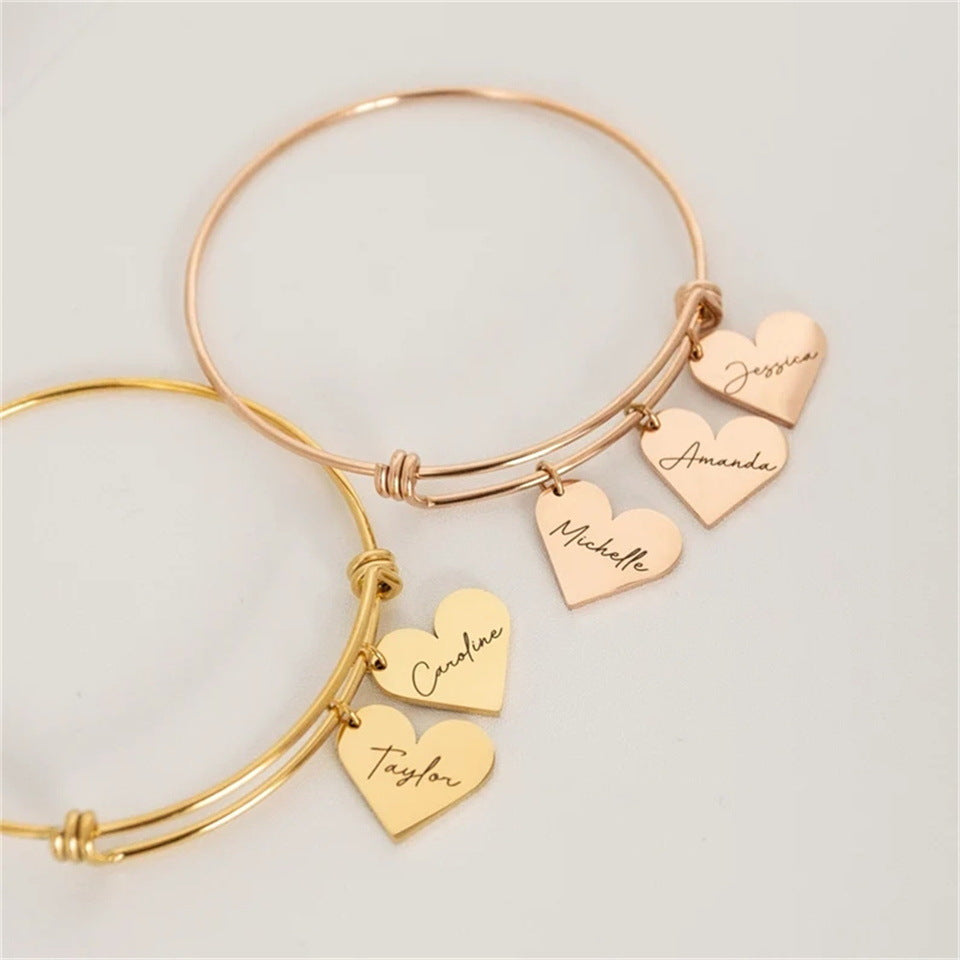 Personalized love bangle