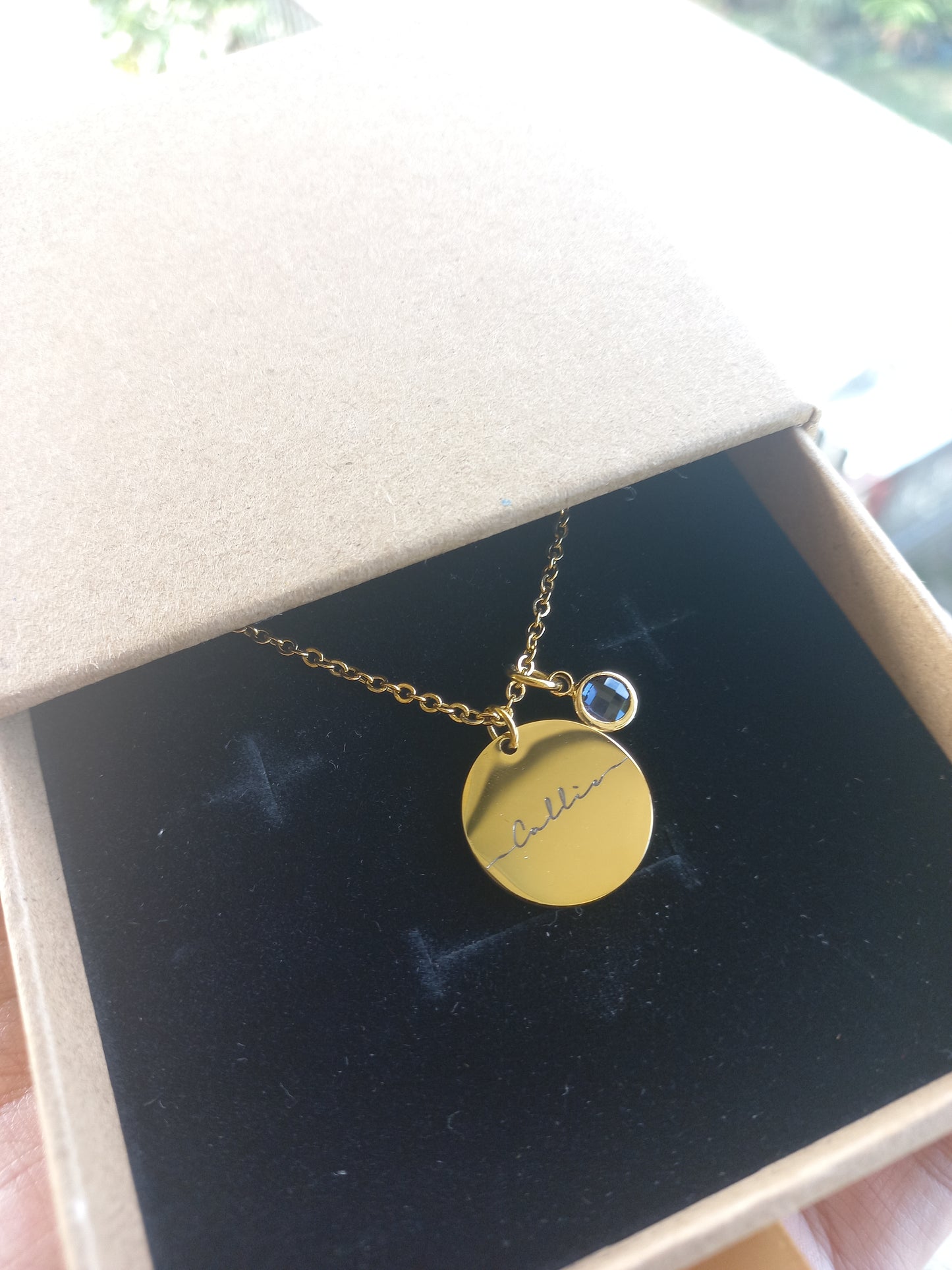 Callisto birthstone necklace
