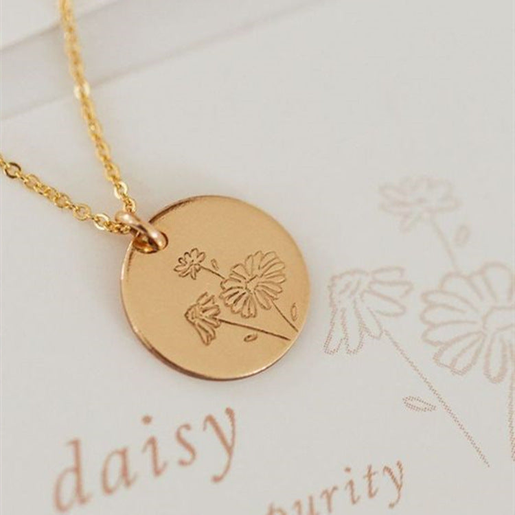 Birth Month Flower Necklace