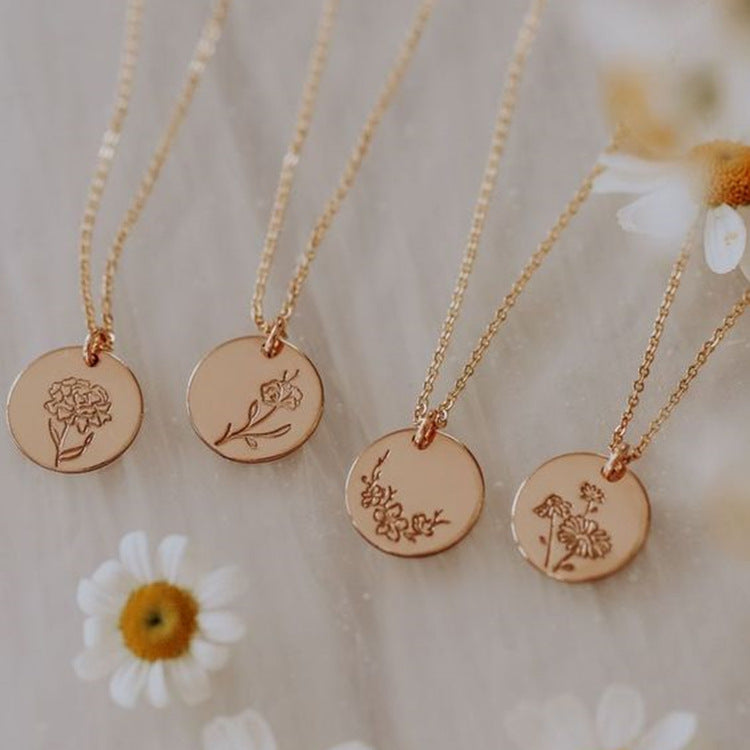 Birth Month Flower Necklace