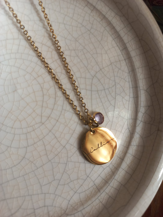 Callisto birthstone necklace